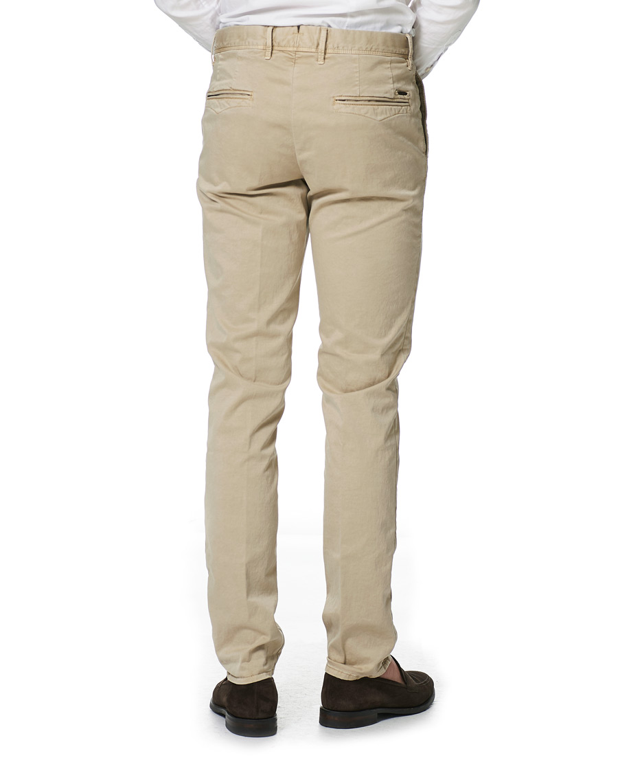 Men | Trousers | Incotex | Slim Fit Garment Dyed Slacks Beige