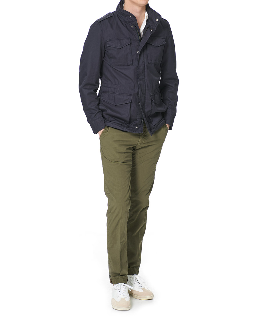 Men | Trousers | Incotex | Leisure Fit Drawstring Pants Olive