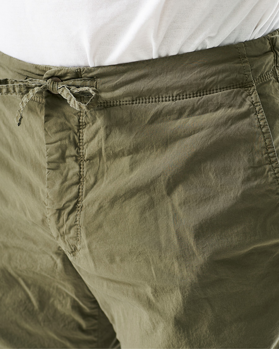 Men | Trousers | Incotex | Leisure Fit Drawstring Pants Olive
