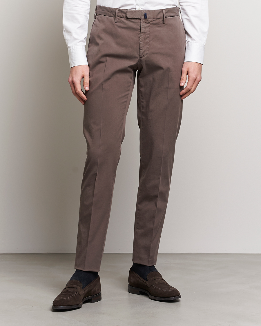 Men | Trousers | Incotex | Slim Fit Comfort Chinos Dark Brown