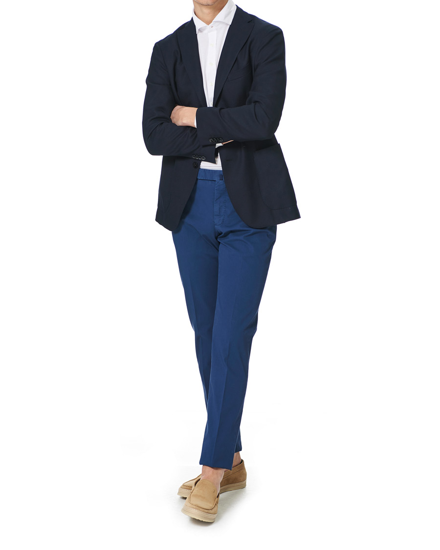 Men | Trousers | Incotex | Slim Fit Comfort Chinos Royal Blue