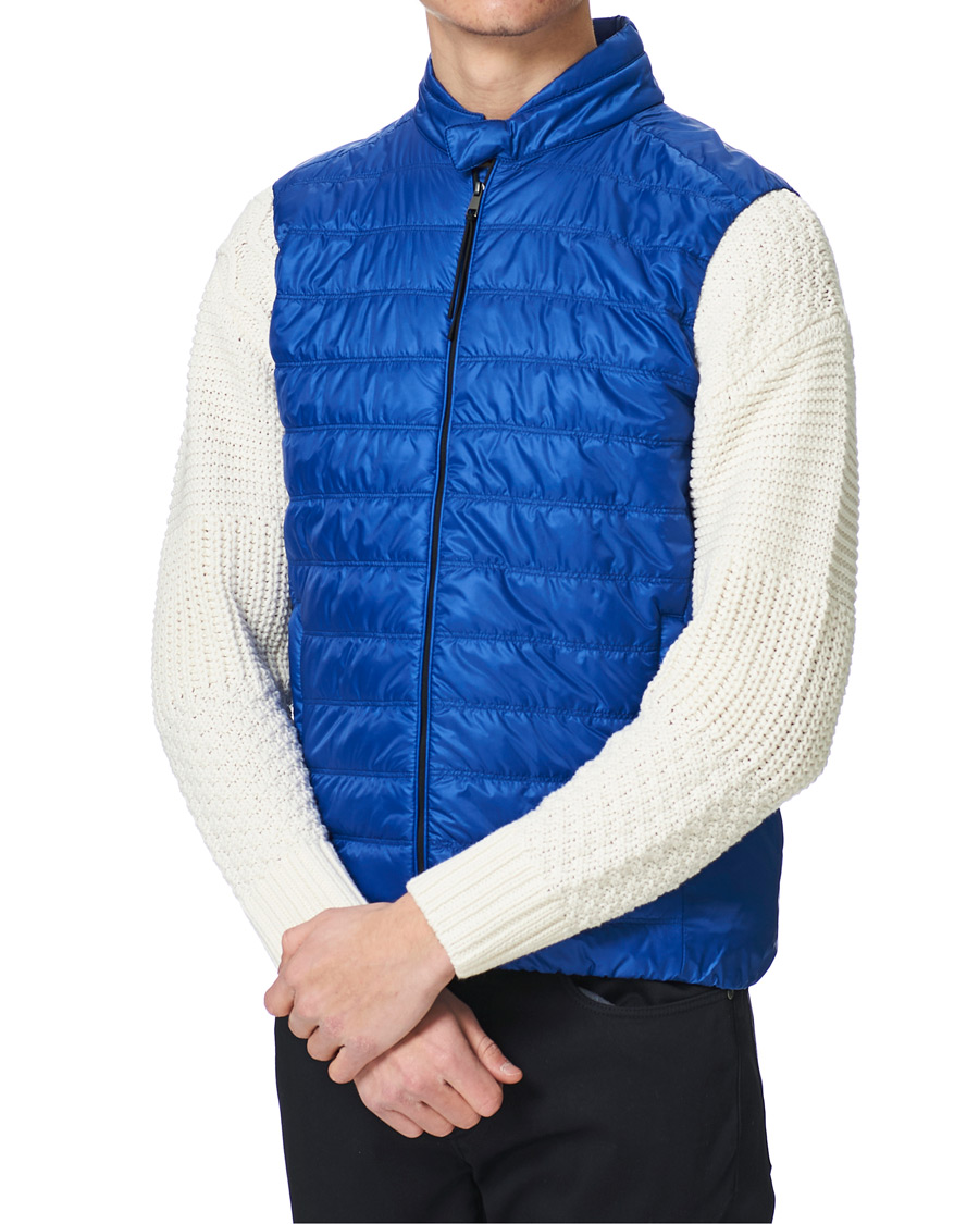 Men | Coats & Jackets | Slowear | Nylon Padded Gilet Royal Blue