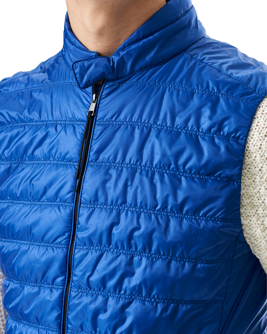 Men | Coats & Jackets | Slowear | Nylon Padded Gilet Royal Blue