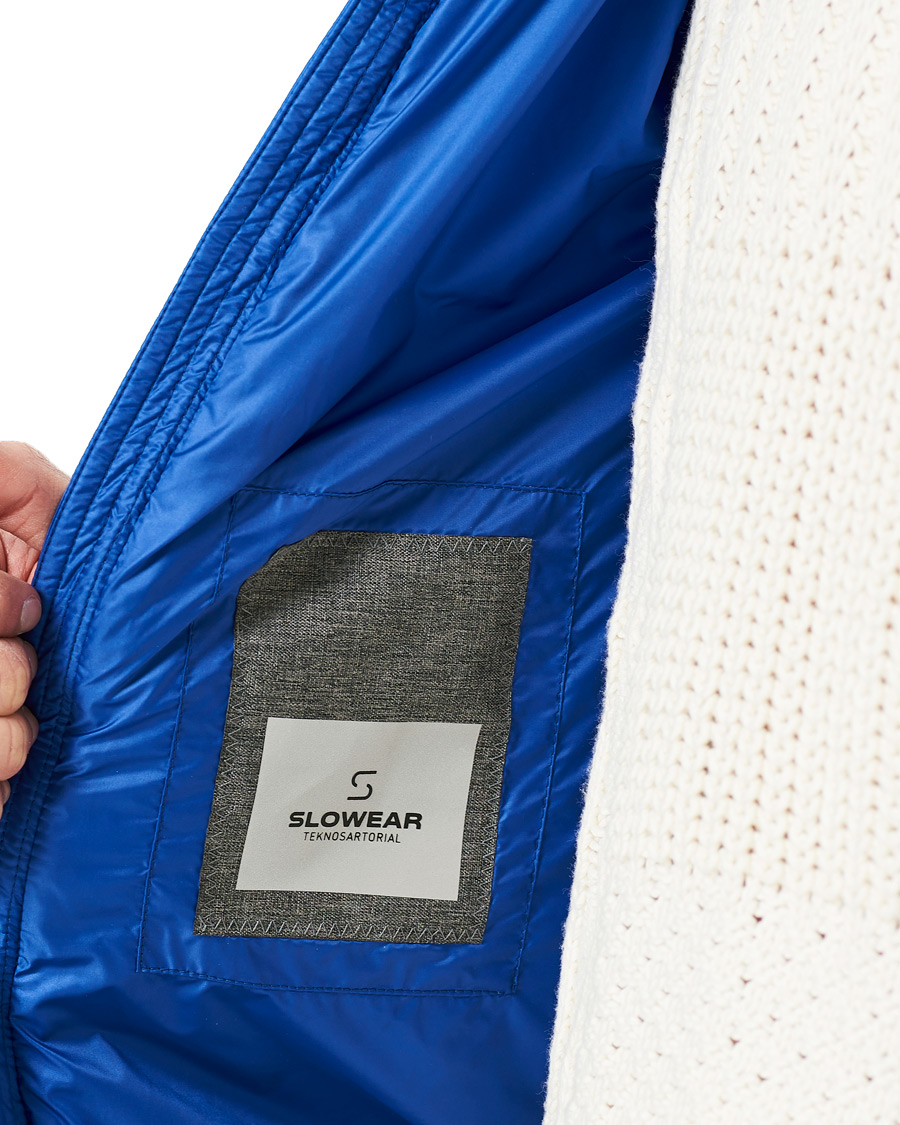 Men | Coats & Jackets | Slowear | Nylon Padded Gilet Royal Blue