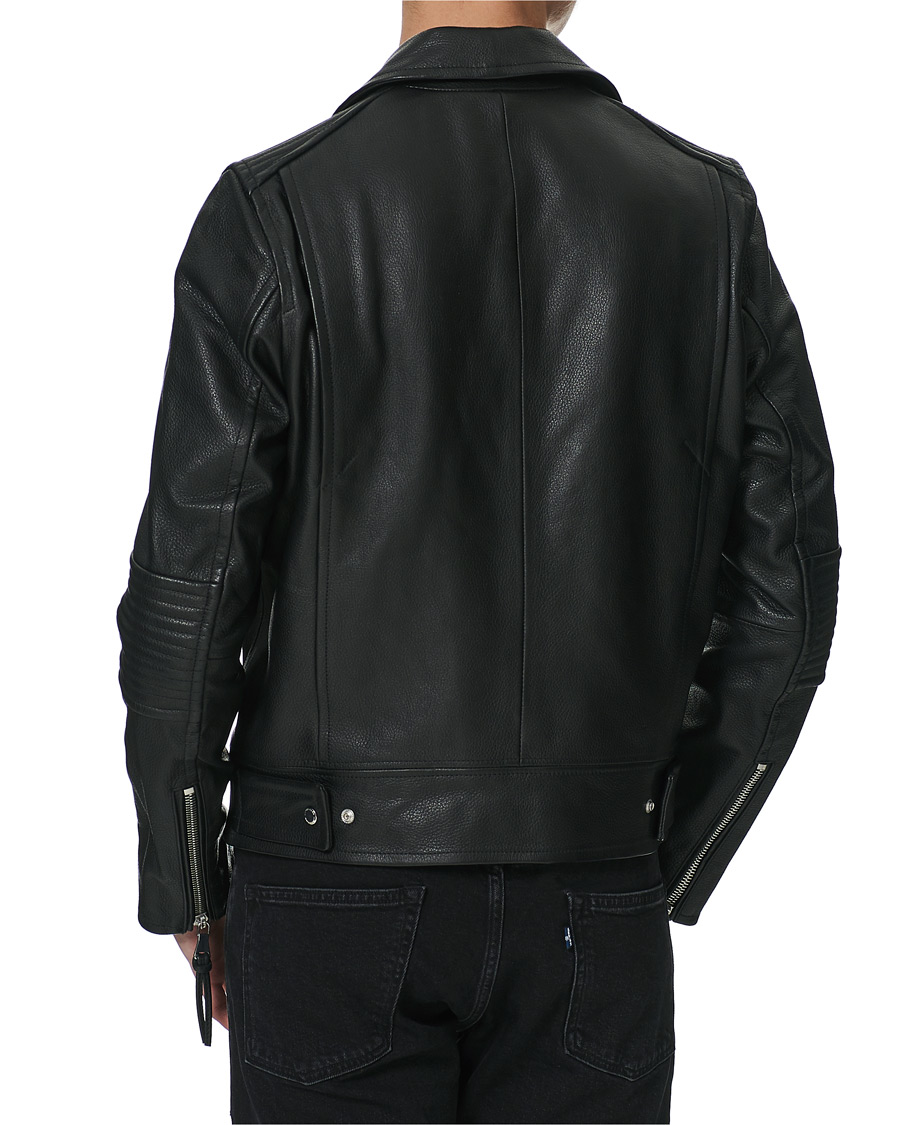 Men | Coats & Jackets | J.Lindeberg | Padish Leather Biker Jacket Black