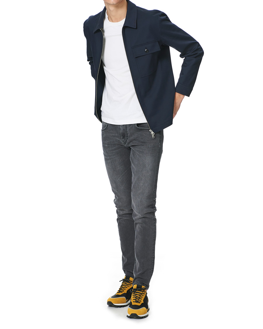 Men | Shirts | J.Lindeberg | Jason Cotton Stretch Zip Overshirt Navy