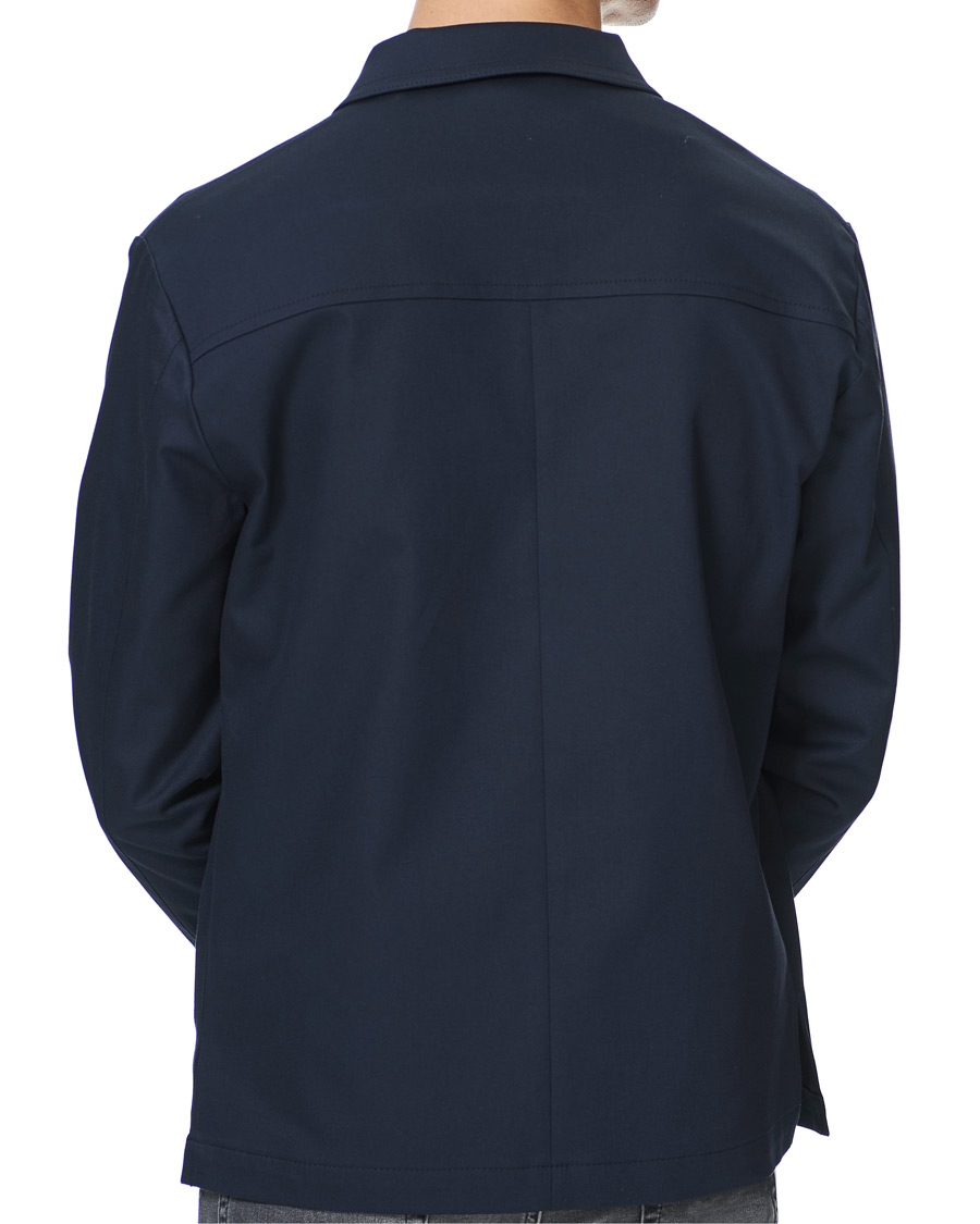 Men | Shirts | J.Lindeberg | Jason Cotton Stretch Zip Overshirt Navy