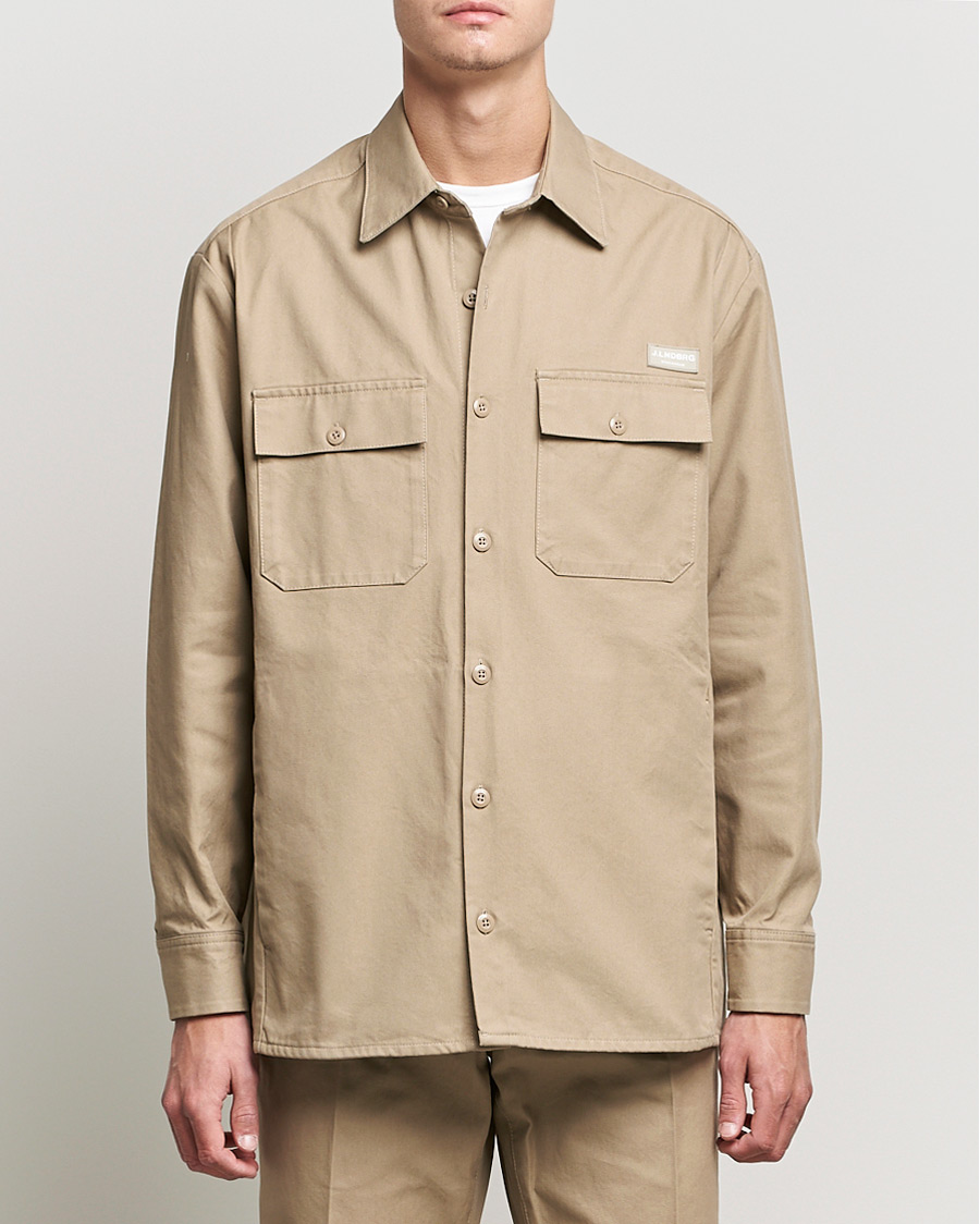 Men | Shirts | J.Lindeberg | Daze Twill Overshirt Batique Khaki