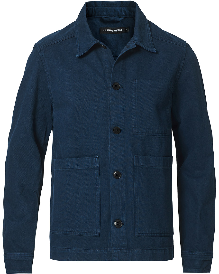 Men | Shirts | J.Lindeberg | Lando Twill Work Overshirt Navy