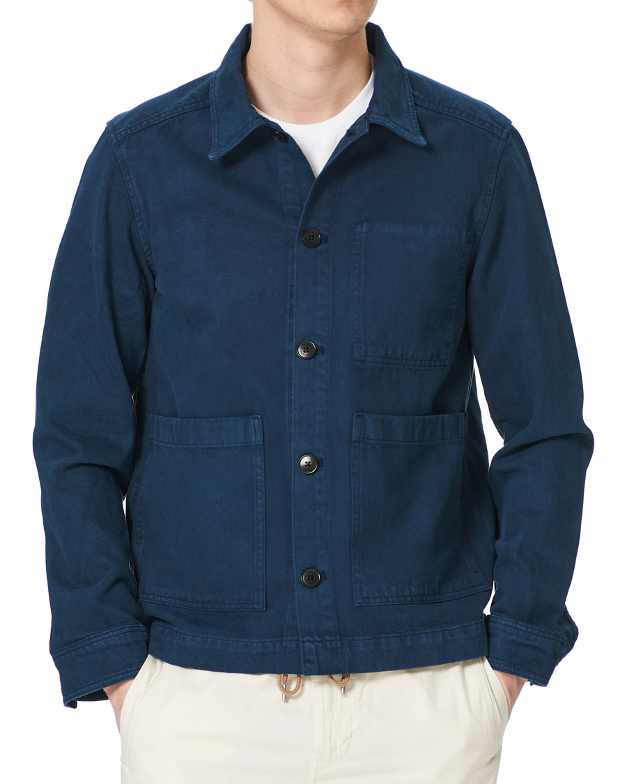 Men | Shirts | J.Lindeberg | Lando Twill Work Overshirt Navy