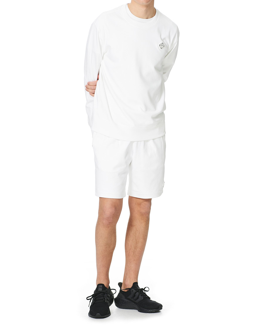 Men | Sweaters & Knitwear | J.Lindeberg | Ivar Interlock Logo Sweatshirt White