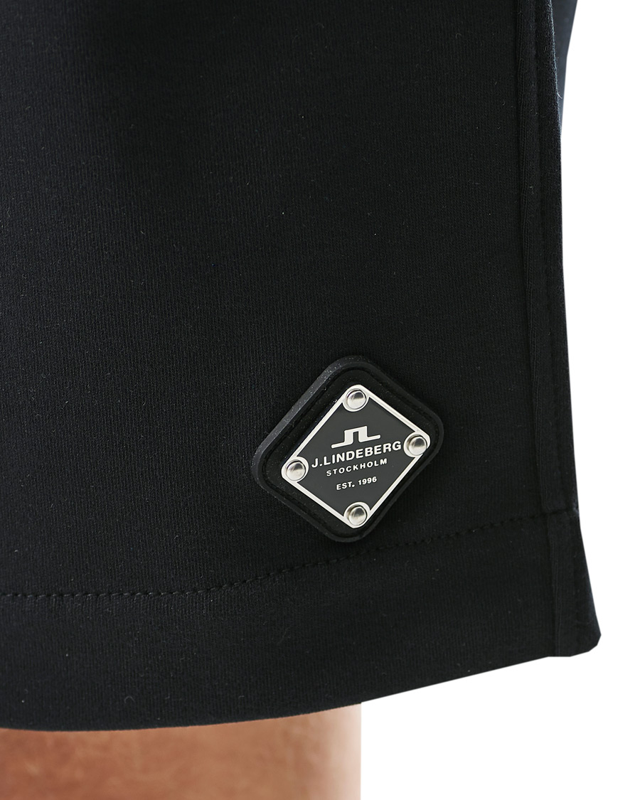 Men | Shorts | J.Lindeberg | Ivar Interlock Logo Sweat Shorts Black