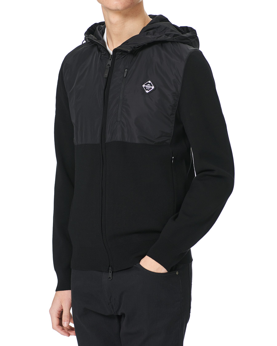 Men | Sweaters & Knitwear | J.Lindeberg | Bode Hybrid Hood Jacket Black