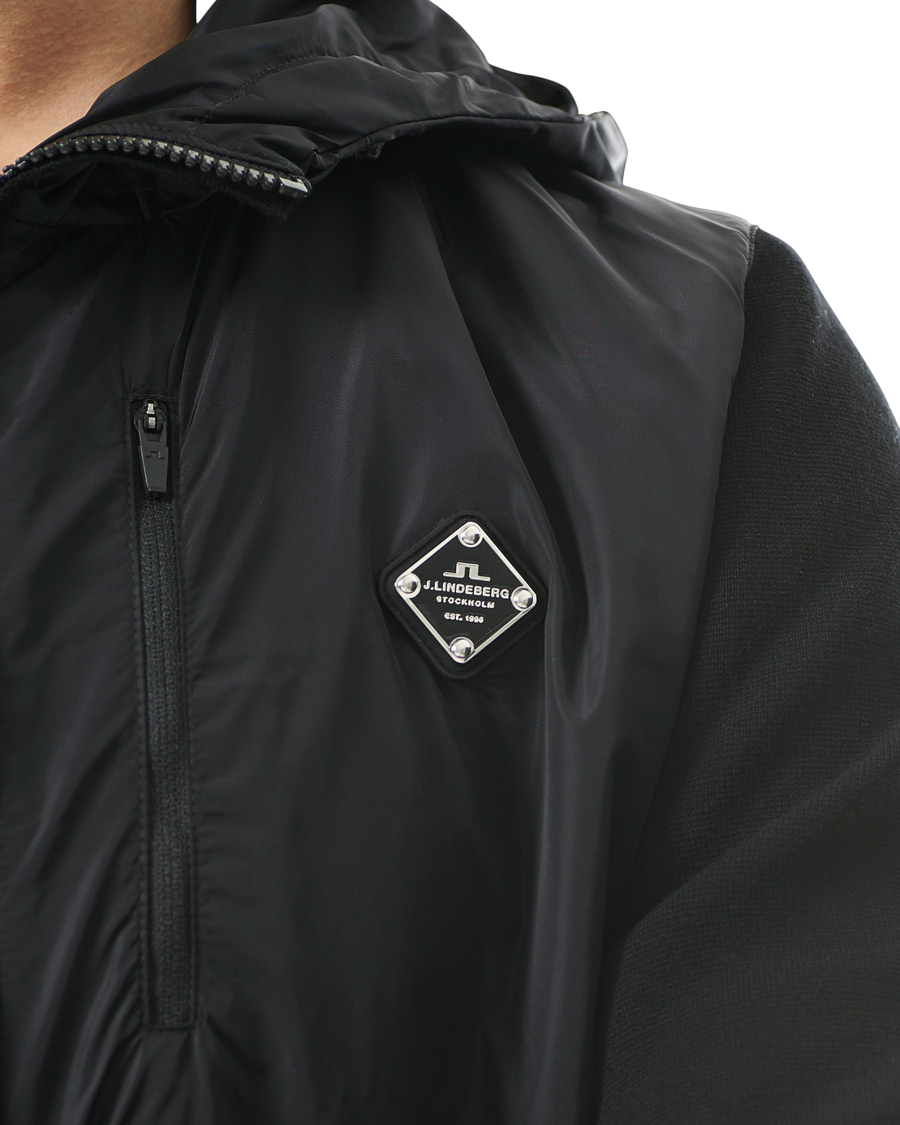 Men | Sweaters & Knitwear | J.Lindeberg | Bode Hybrid Hood Jacket Black