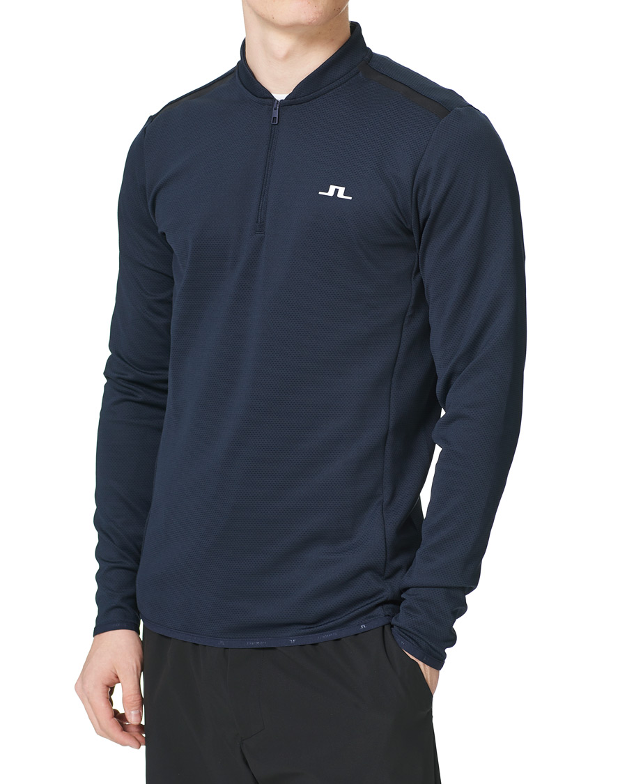 Men | Sweaters & Knitwear | J.Lindeberg | Tech Bridge Golf Mid Layer JL Navy