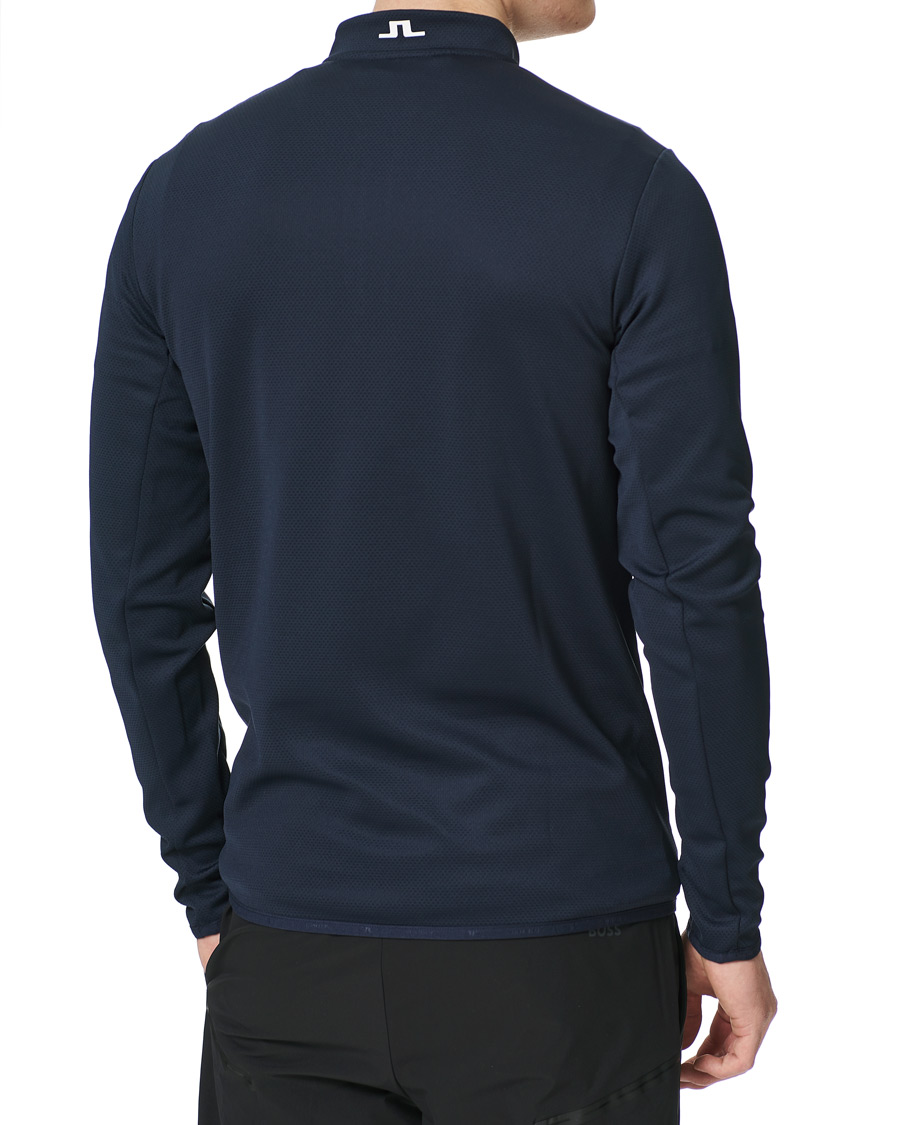Men | Sweaters & Knitwear | J.Lindeberg | Tech Bridge Golf Mid Layer JL Navy