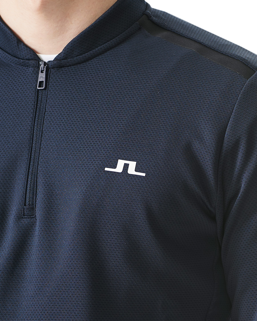 Men | Sweaters & Knitwear | J.Lindeberg | Tech Bridge Golf Mid Layer JL Navy