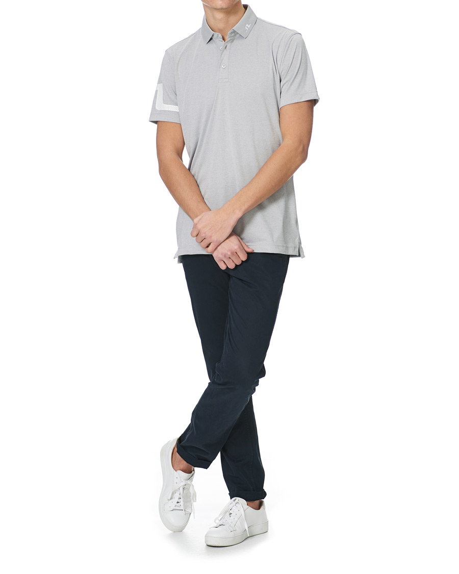 Men | Polo Shirts | J.Lindeberg | Heath Regular Fit Golf Polo Micro Chip Melange