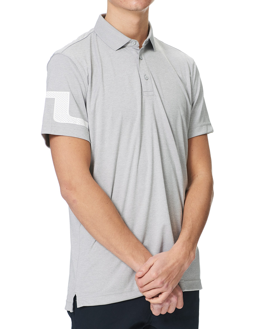 Men | Polo Shirts | J.Lindeberg | Heath Regular Fit Golf Polo Micro Chip Melange