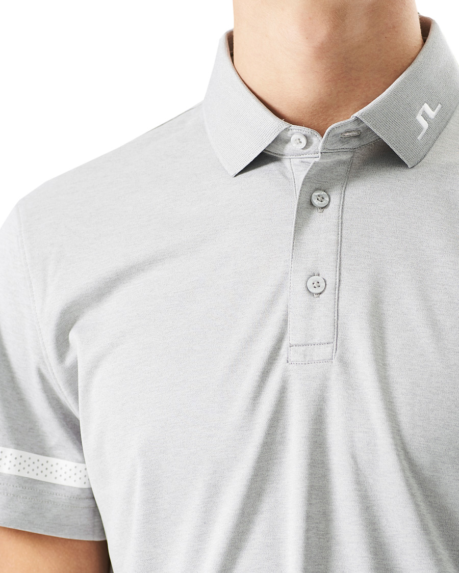 Men | Polo Shirts | J.Lindeberg | Heath Regular Fit Golf Polo Micro Chip Melange