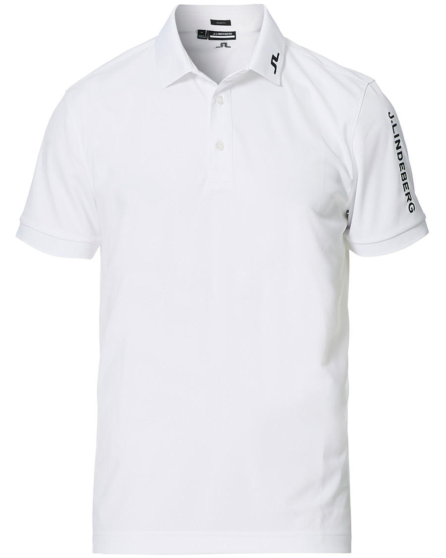 Men | Polo Shirts | J.Lindeberg | Tour Tech Slim Fit Golf Polo White