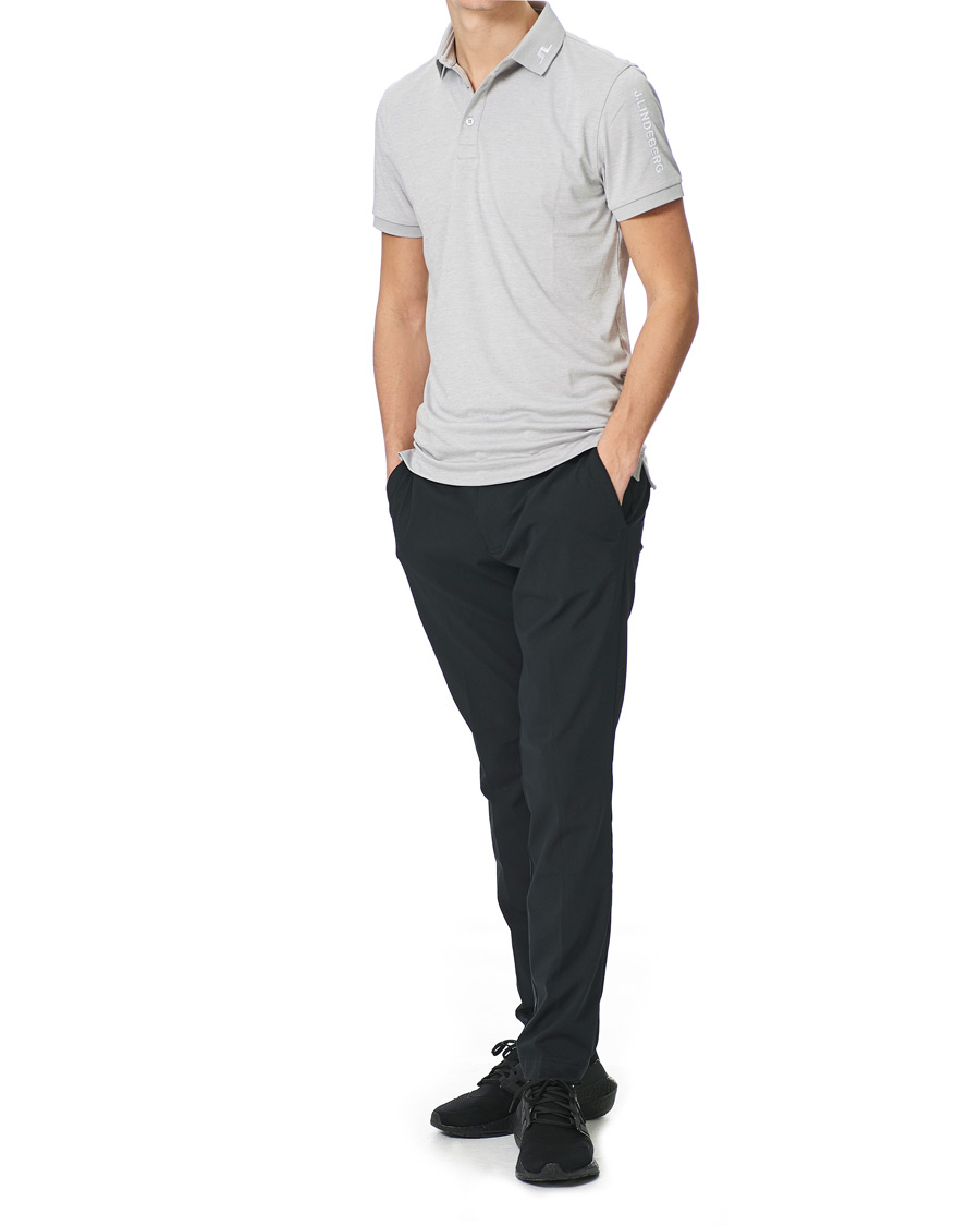 Men | Polo Shirts | J.Lindeberg | Tour Tech Slim Fit Golf Polo Micro Chip Melange