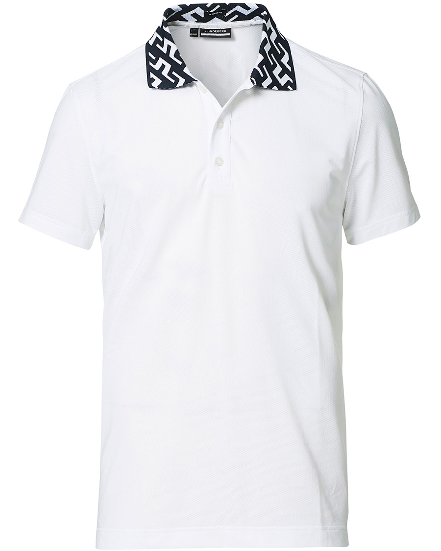 Men | Polo Shirts | J.Lindeberg | Karter Regular Fit Golf Polo White