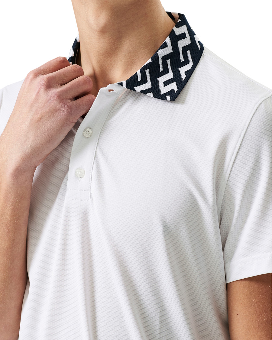 Men | Polo Shirts | J.Lindeberg | Karter Regular Fit Golf Polo White