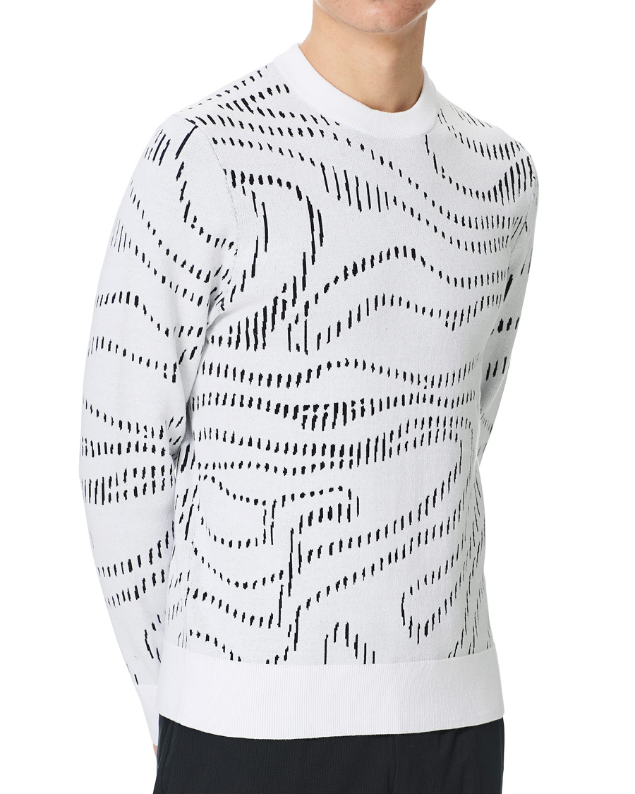 Men | Sweaters & Knitwear | J.Lindeberg | Cyrus Golf Knit Sweater White Spiral Camo