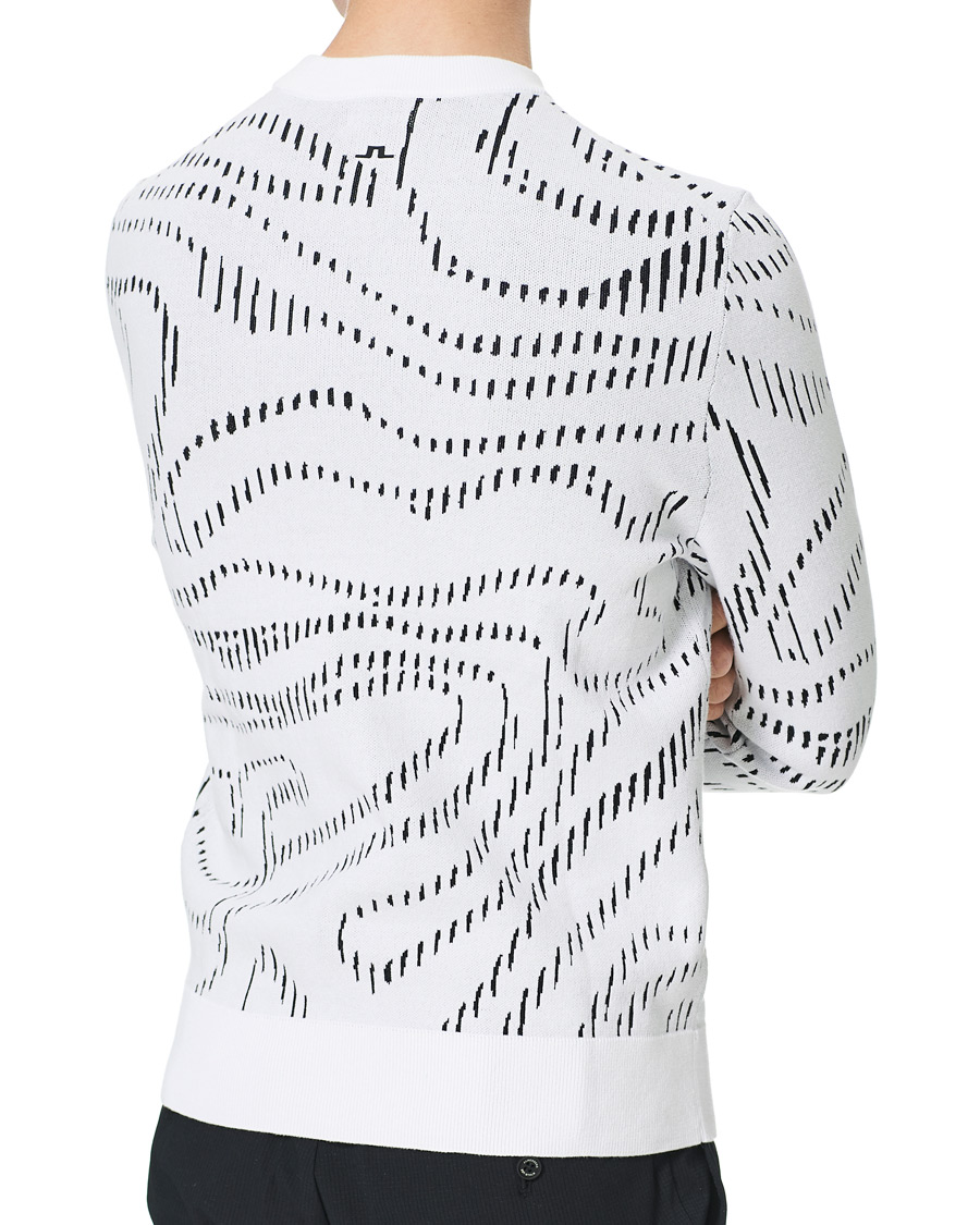 Men | Sweaters & Knitwear | J.Lindeberg | Cyrus Golf Knit Sweater White Spiral Camo