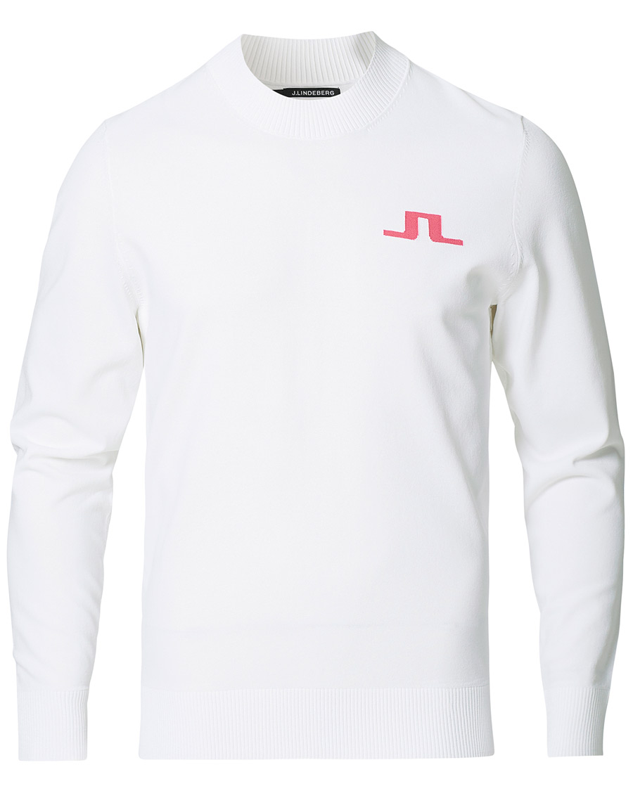Men | Sweaters & Knitwear | J.Lindeberg | Gus Golf Sweater White