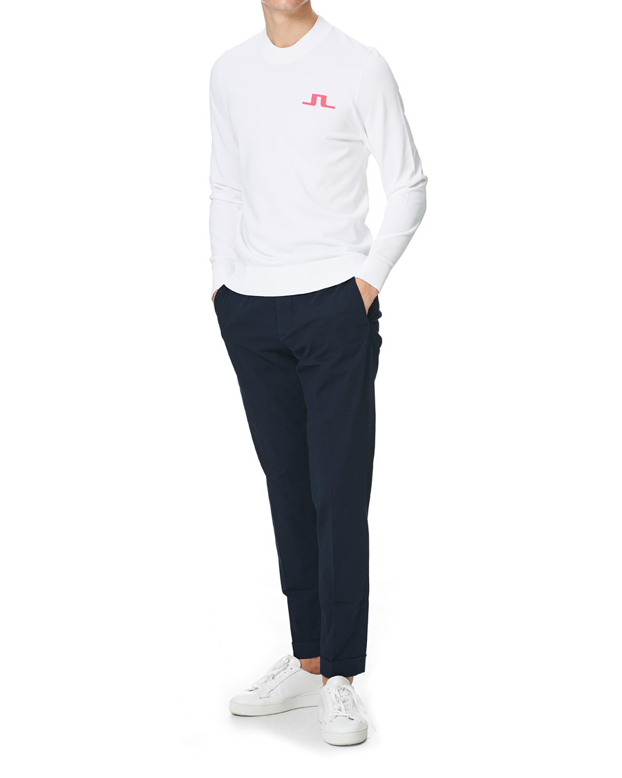 Men | Sweaters & Knitwear | J.Lindeberg | Gus Golf Sweater White