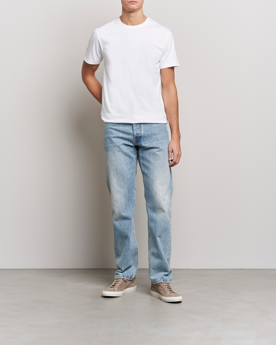 Men | T-Shirts | J.Lindeberg | Sid Cotton Crew Neck Tee White