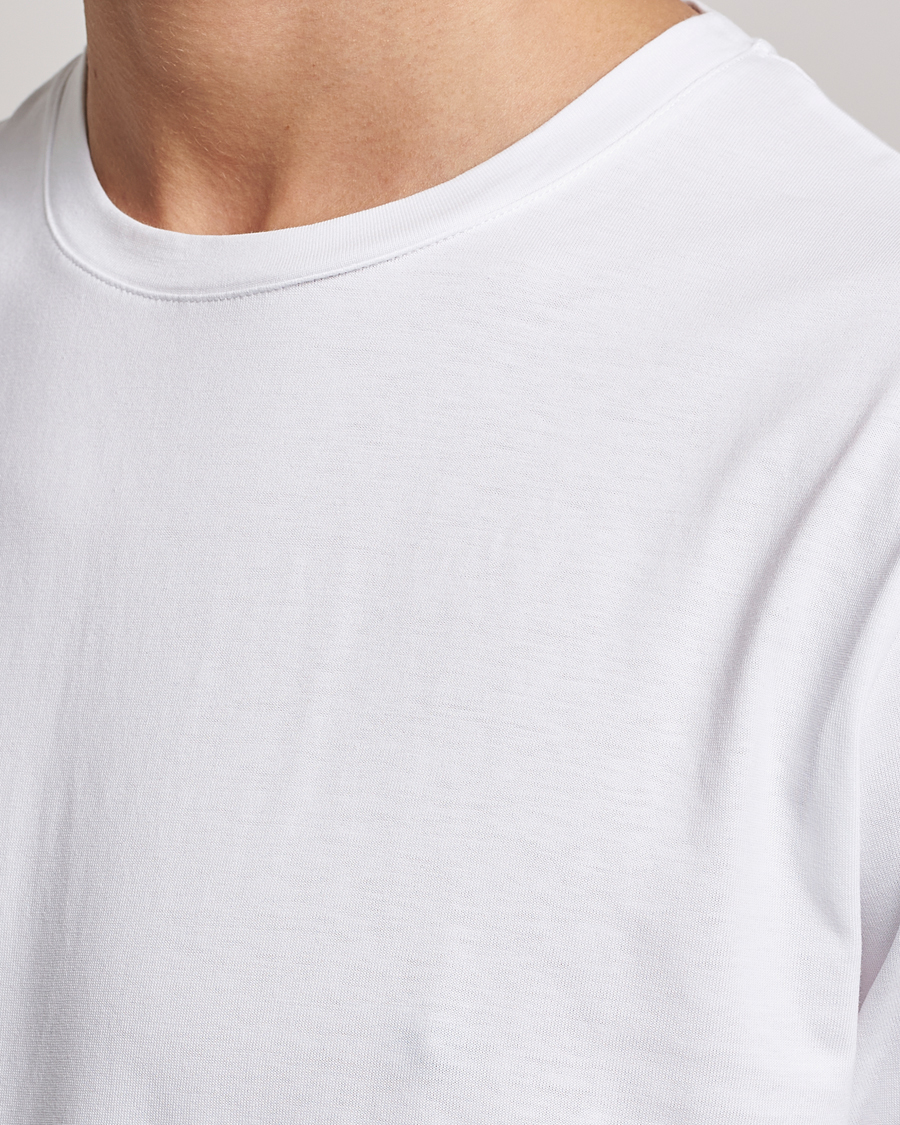 Men | T-Shirts | J.Lindeberg | Sid Cotton Crew Neck Tee White