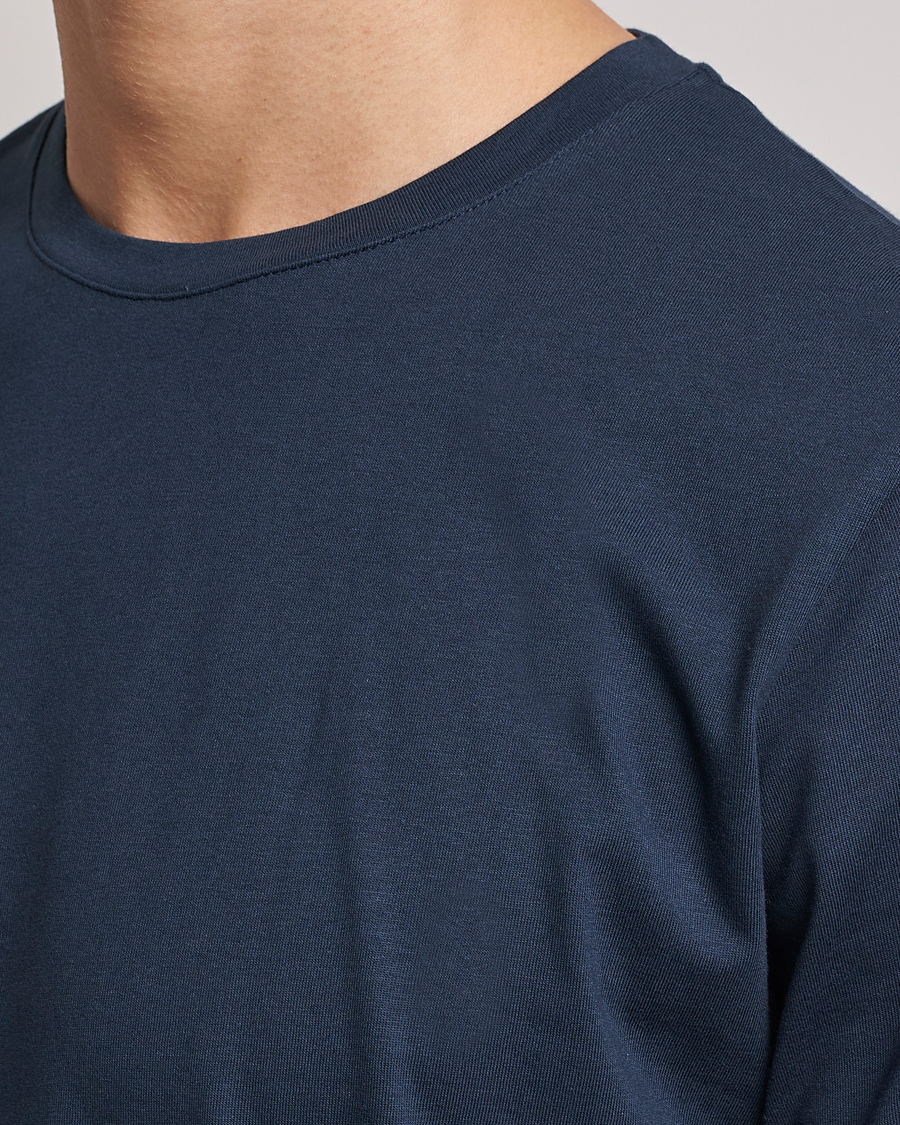 Men | T-Shirts | J.Lindeberg | Sid Cotton Crew Neck Tee Navy