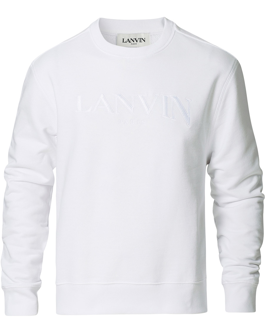 Men | Sweaters & Knitwear | Lanvin | Embroidered Logo Sweatshirt White