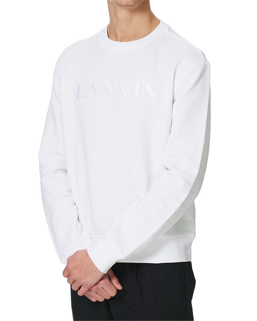 Men | Sweaters & Knitwear | Lanvin | Embroidered Logo Sweatshirt White