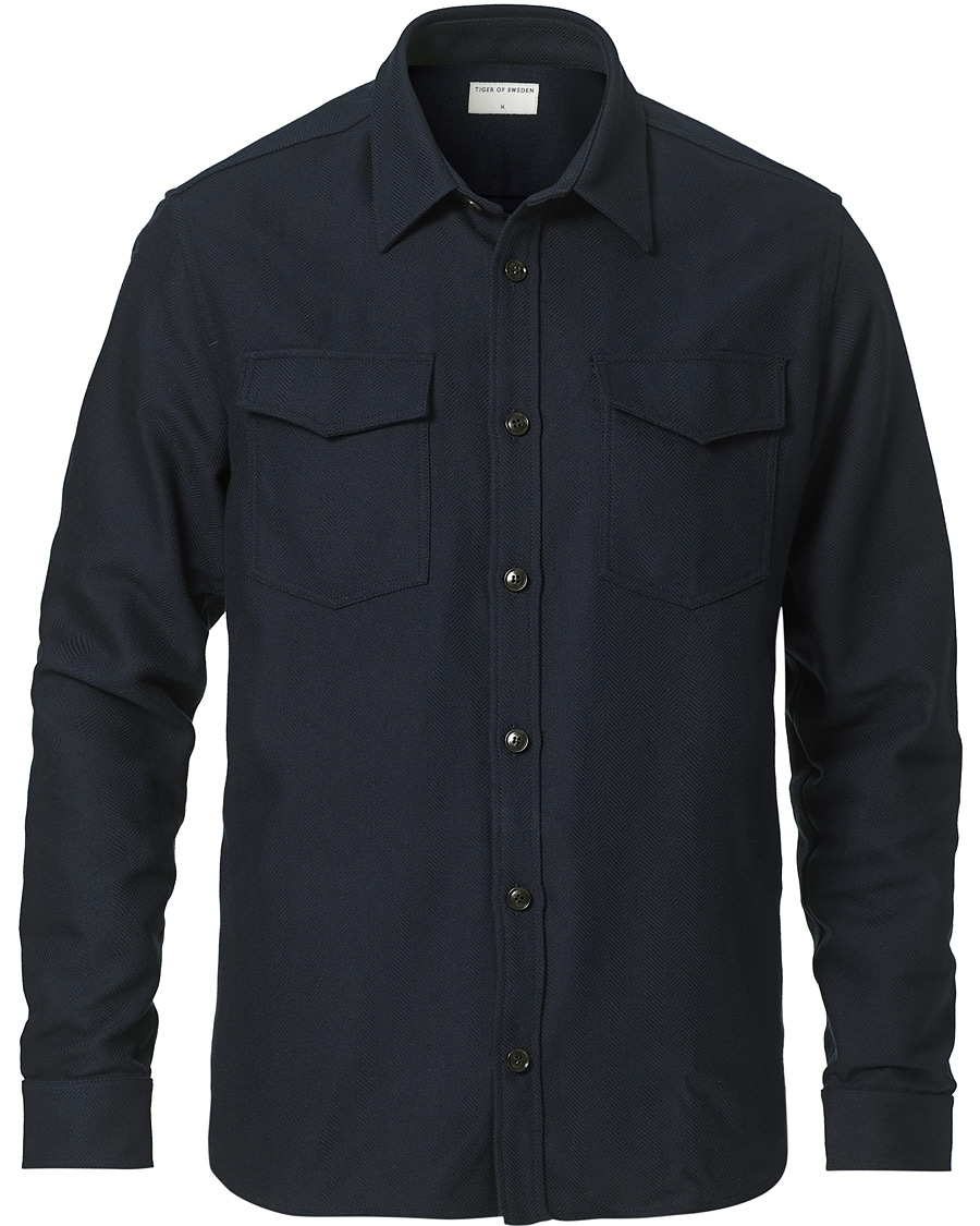 Men | Shirts | Tiger of Sweden | Arnou Overshirt Light Ink
