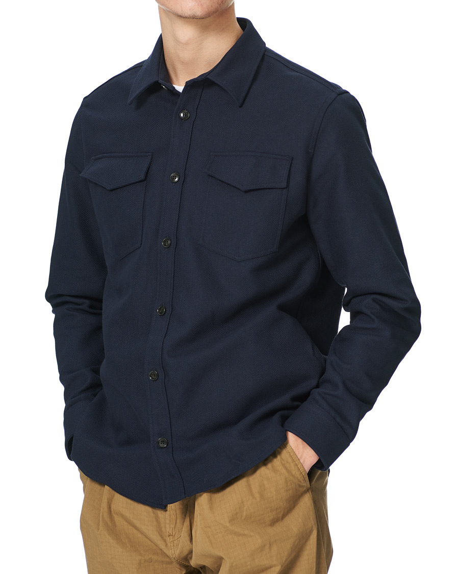 Men | Shirts | Tiger of Sweden | Arnou Overshirt Light Ink