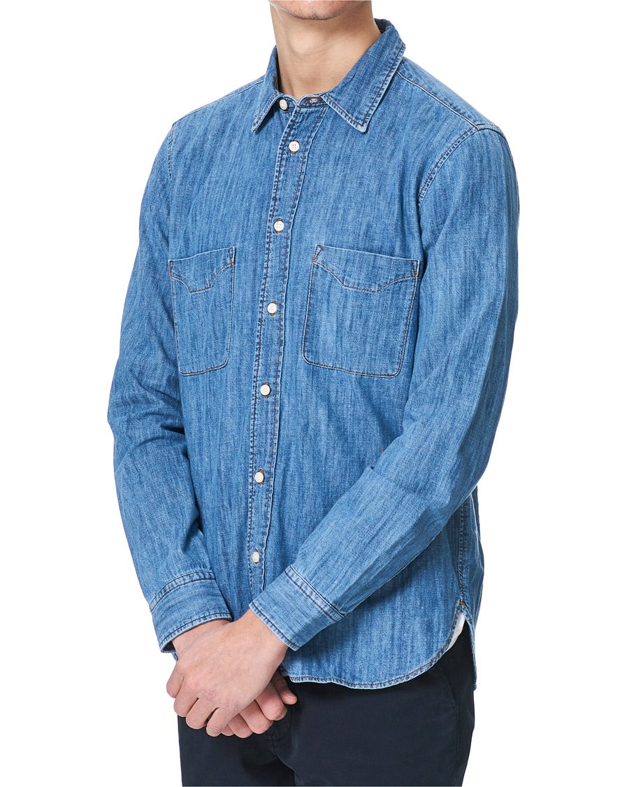 Men | Shirts | Tiger of Sweden | Benjad Denim Shirt Light Blue