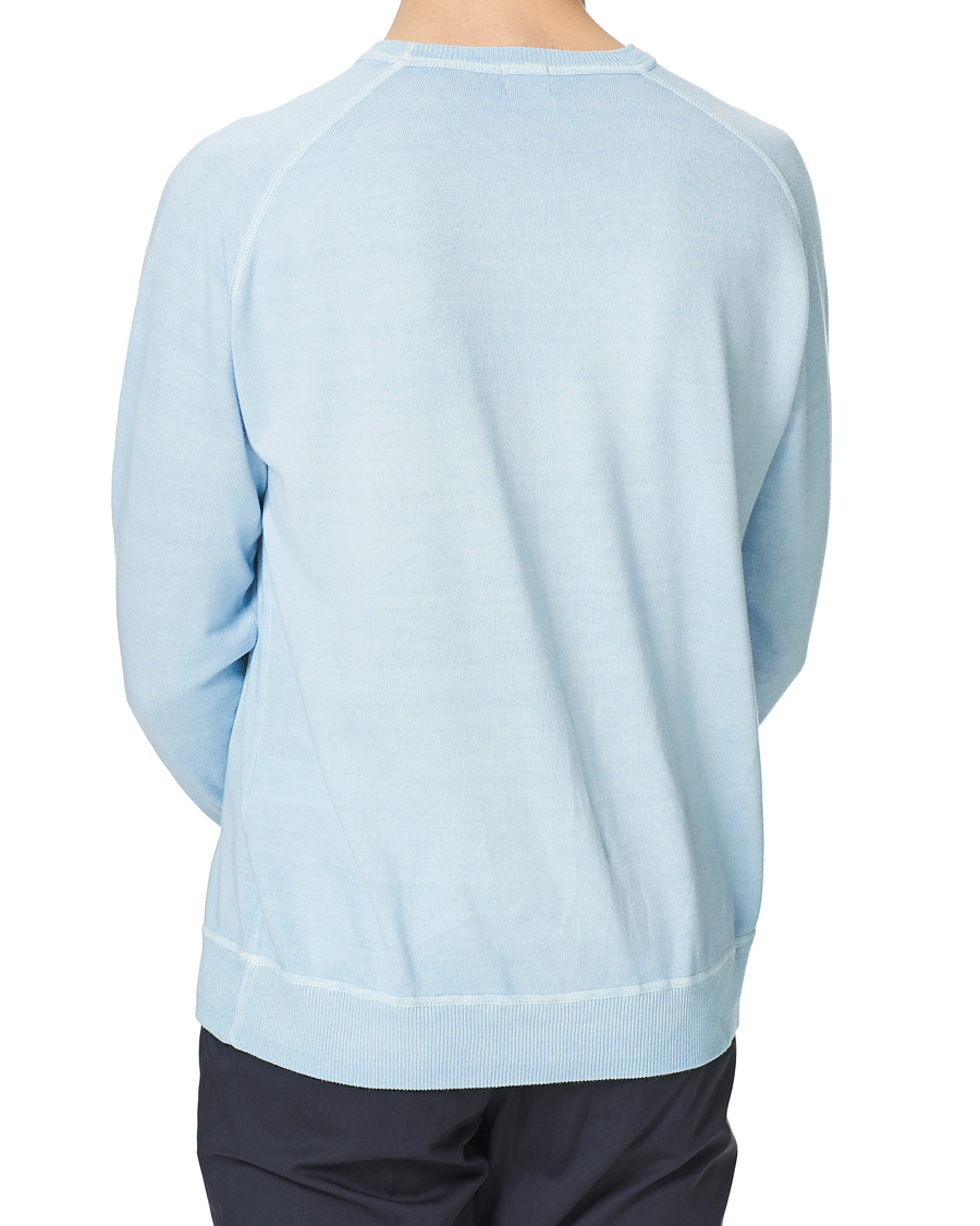 Men | Sweaters & Knitwear | Massimo Alba | Sport Cashmere/Cotton Crew Neck Ice Blue
