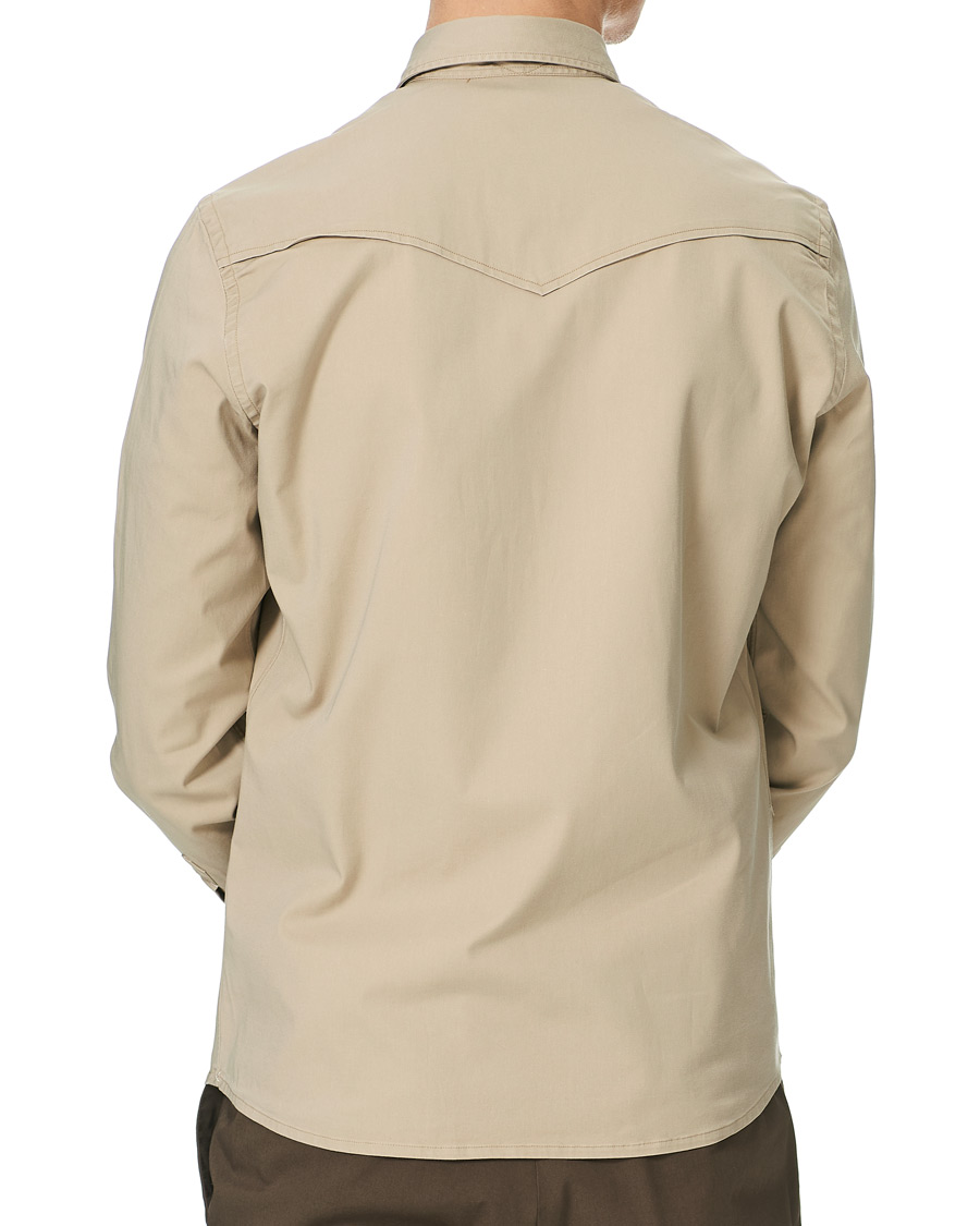 Men | Shirts | Mazzarelli | Texana Cotton Overshirt Beige
