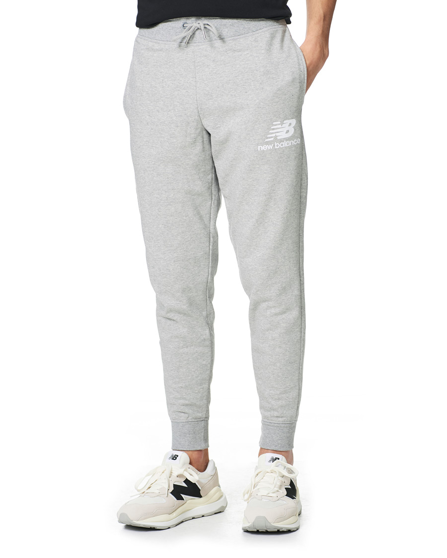 Men | Trousers | New Balance | NB Essentials Stacked Logo Sweatpant Athletic Grey