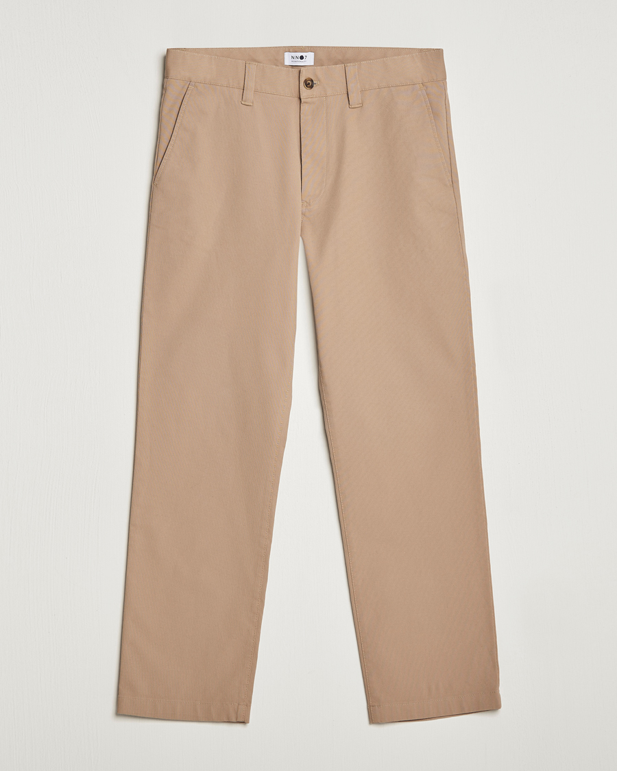 Men | Trousers | NN07 | Alex Straight Fit Cotton Chinos Khaki