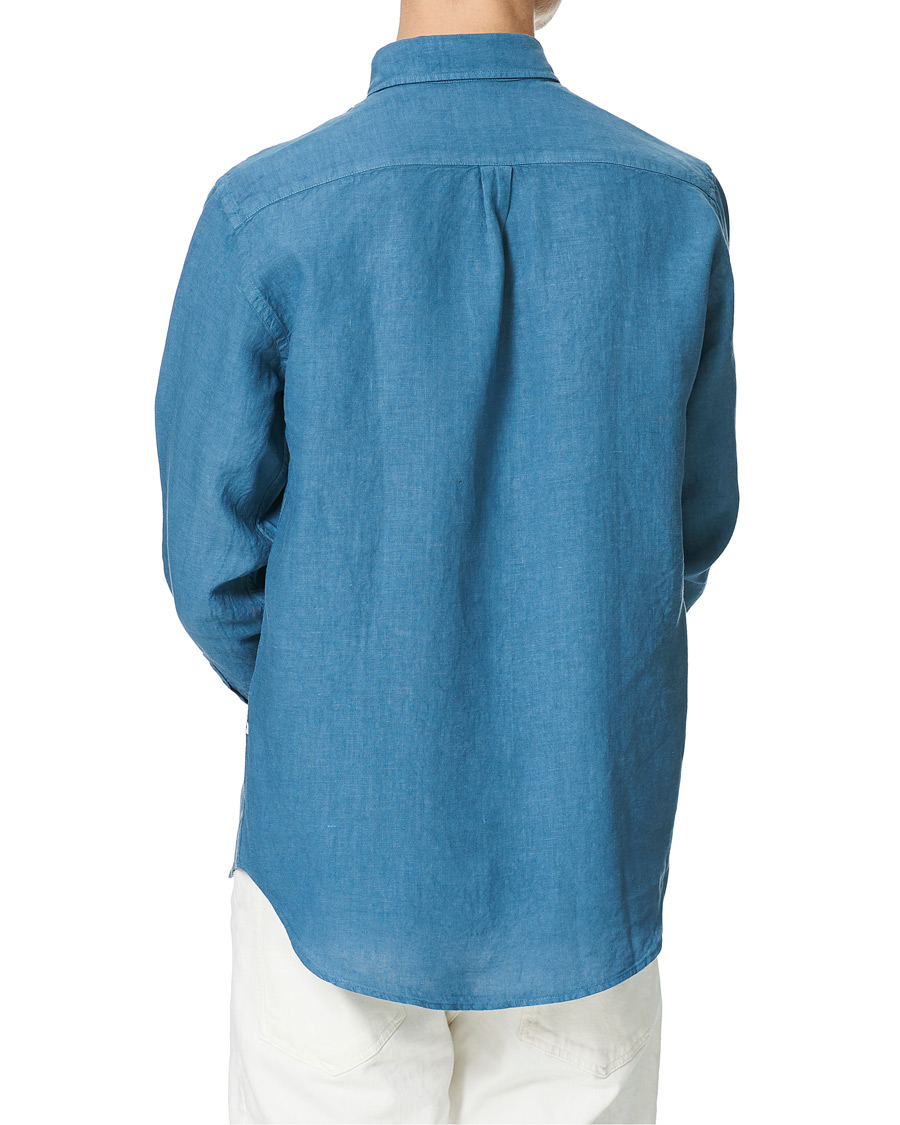 Men | Shirts | NN07 | Levon Linen Shirt Blue