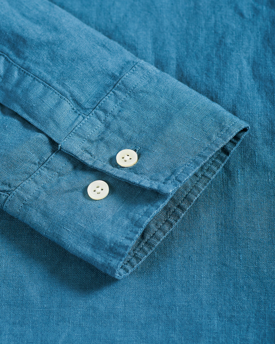 Men | Shirts | NN07 | Levon Linen Shirt Blue