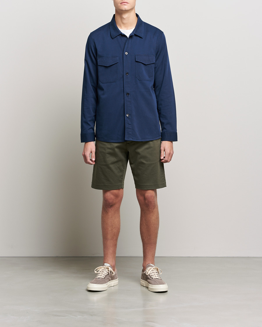Men | Shirts | NN07 | Bernard Tencel Overshirt Navy