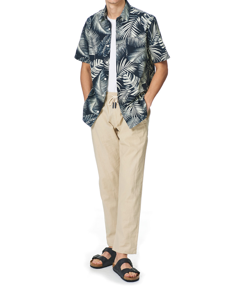 Men | Shirts | NN07 | Errico Printed Short Sleeve Shirt Blue