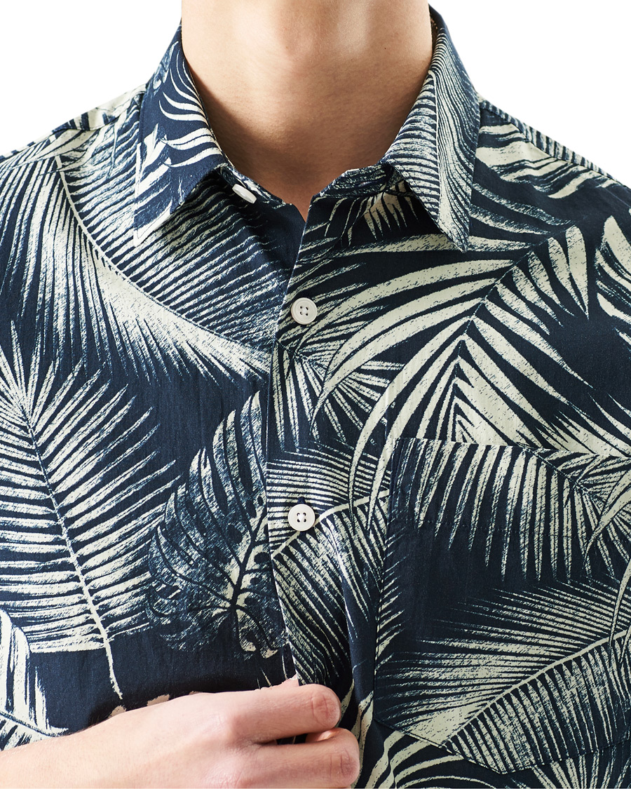 Men | Shirts | NN07 | Errico Printed Short Sleeve Shirt Blue