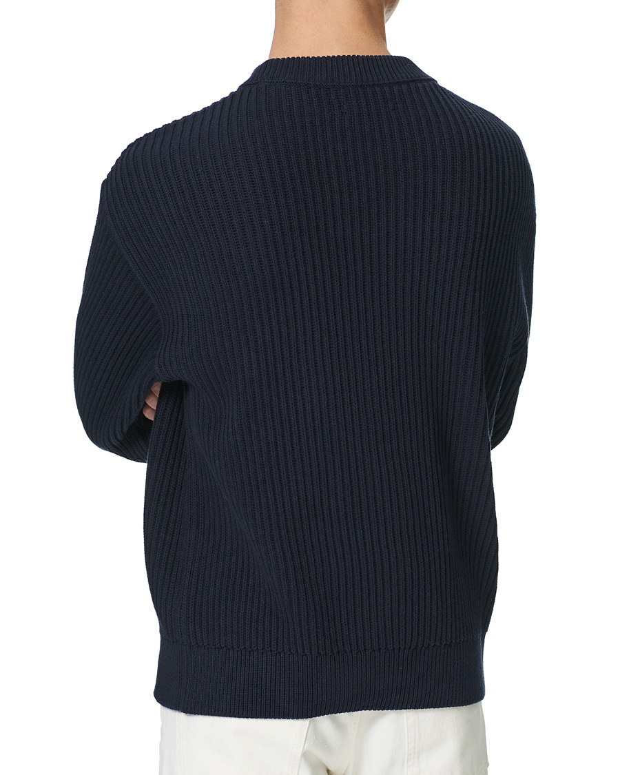 Men | Sweaters & Knitwear | Nudie Jeans | Frank Chunky Rib Sweater Navy